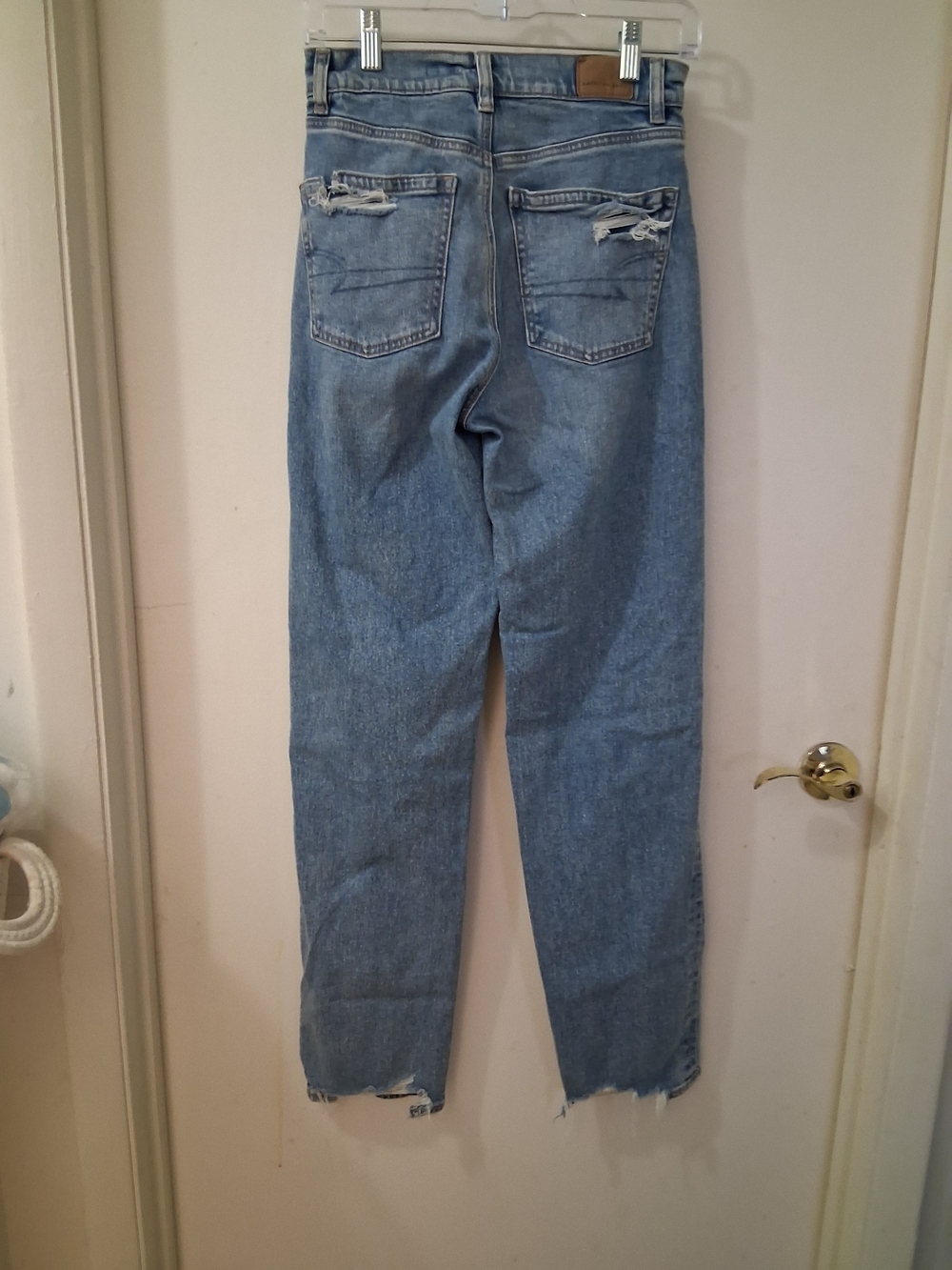 American Eagle Outfitters Strigid High Rise Baggy Straight Distressed Jeans - Picture 2 of 11